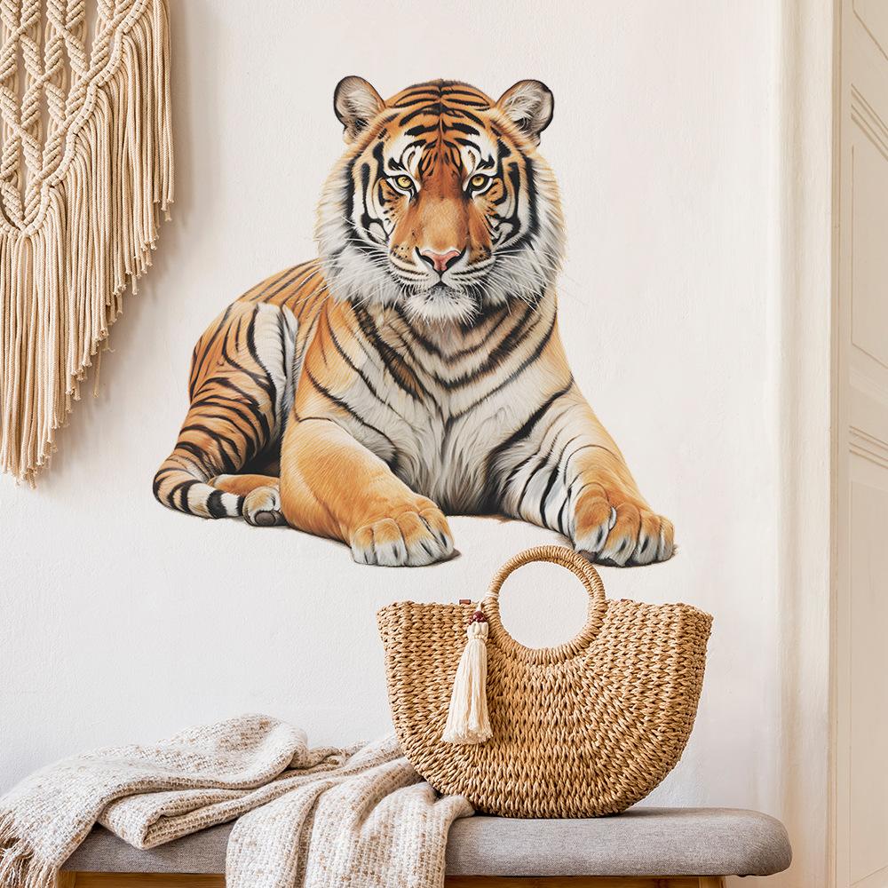 Simulation 3D Imperious Tiger Bedroom Living Room Commercial Wall Landscaping Wall Stickers