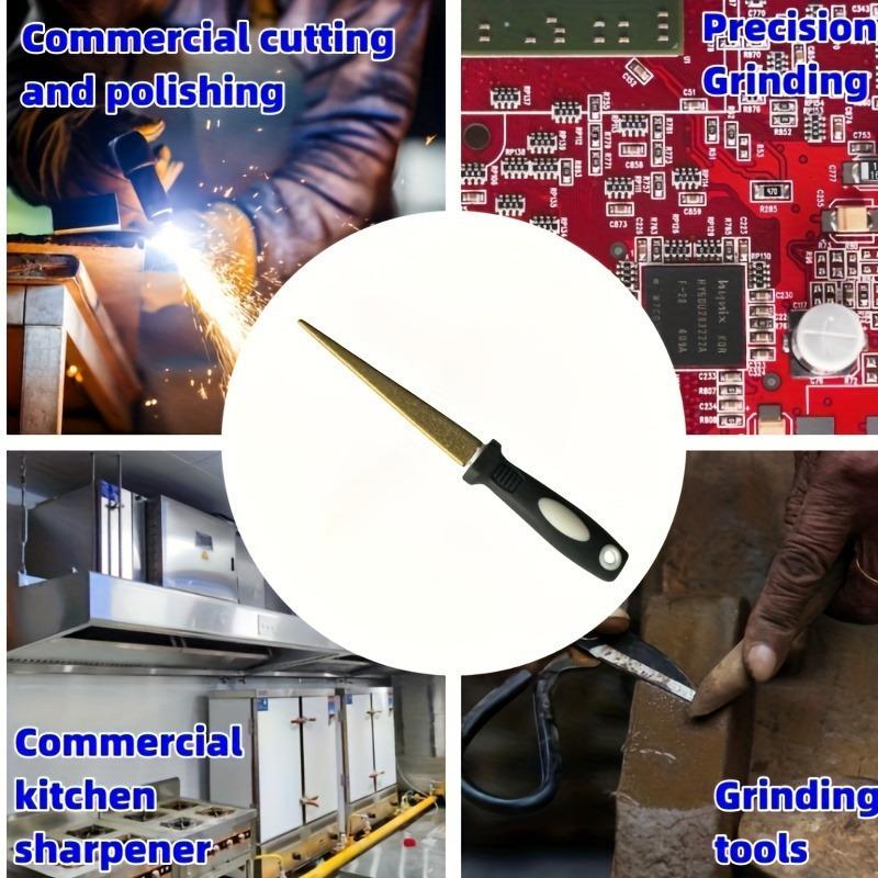 Алмазный точильный камень с одним камнем и двумя птицами, двухсторонняя плоская и изогнутая конструкция, удобная для захвата ручка