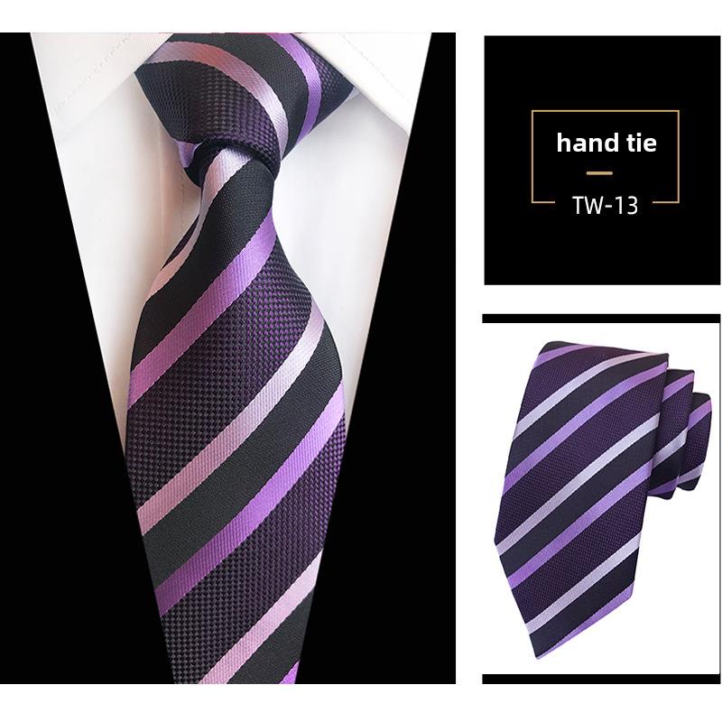 Мужская темно-синяя полосатая рубашка в деловом стиле с галстуком ручной работы для деловых встреч или собеседований