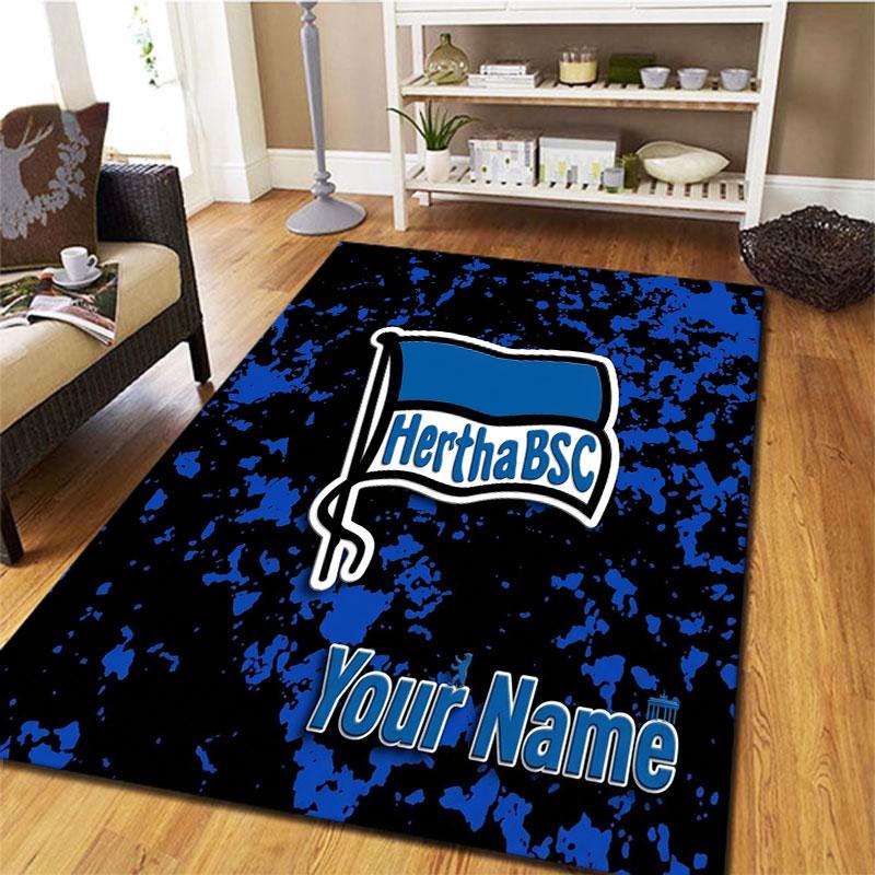 Hertha BSC Custom Name Carpet Rug for Living Room Bedroom Home Sofa Decoration,Kids play Non-slip Floor Mat