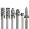 10x твердосплавных сверл с хвостовиком 1/4 дюйма, профессиональные вольфрамовые стальные насадки с двойной насечкой