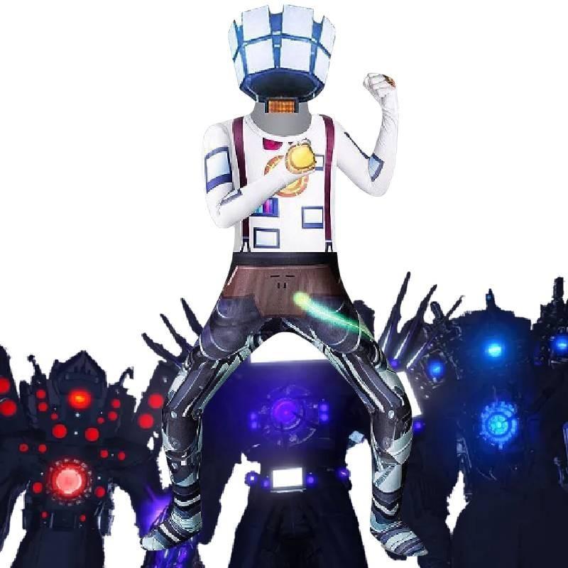 Хэллоуин Туалетный Человек Против. Комбинезон Surveillance Man Кроссовер Горячий Новый Продукт Молочный Шелк Полиэстер Спандекс Весна 2023