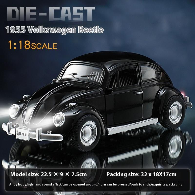 Масштаб 1/18 Beetle 1955 литой под давлением классическая модель серии Sound and Light подарок на день рождения