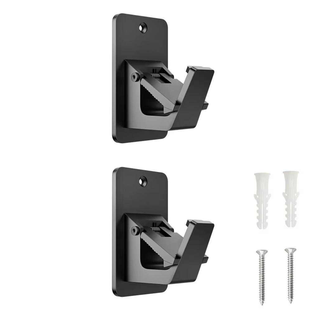 2Pcs Heavy-duty Curtain Hanging Hooks Wall-mounted Wall Rod Bracket Window Tools