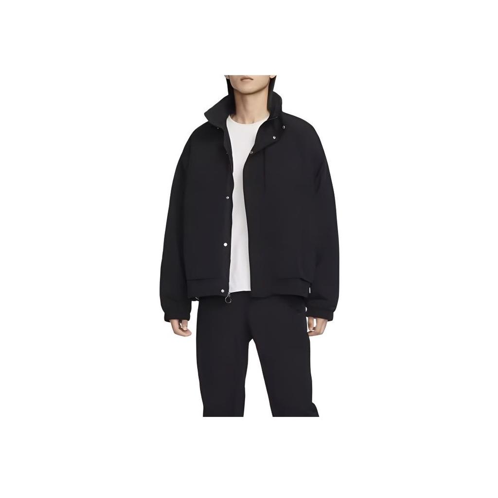 Nike Water-Resistant Sun-Proof Loose Fit Color Block Sports Jacket Men Jackets Black FZ0715-010