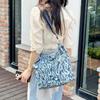 New Arrivals Open Run Women Geometric Design Colorful Square Nylon Cross Totebag