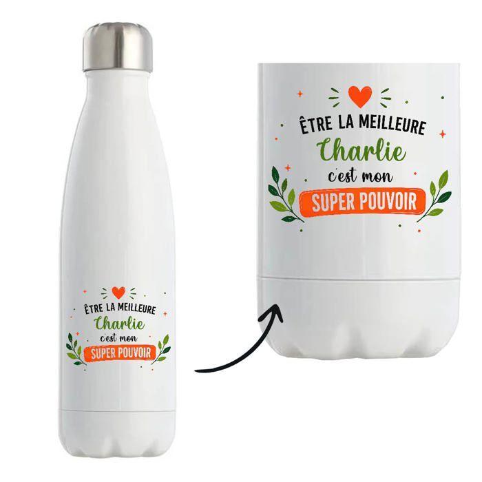 Gourde isotherme - PLANETEE - Personnalisée - Double paroi inox - Chaud 12h / Froid 24h - Imprimée en France