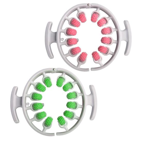 Массажный ролик для ног против целлюлита, лимфодренажный массаж, глубокий массаж тканей бедер, рук, спины и плеч, расслабляющий массаж мышц, с 12 роликами.