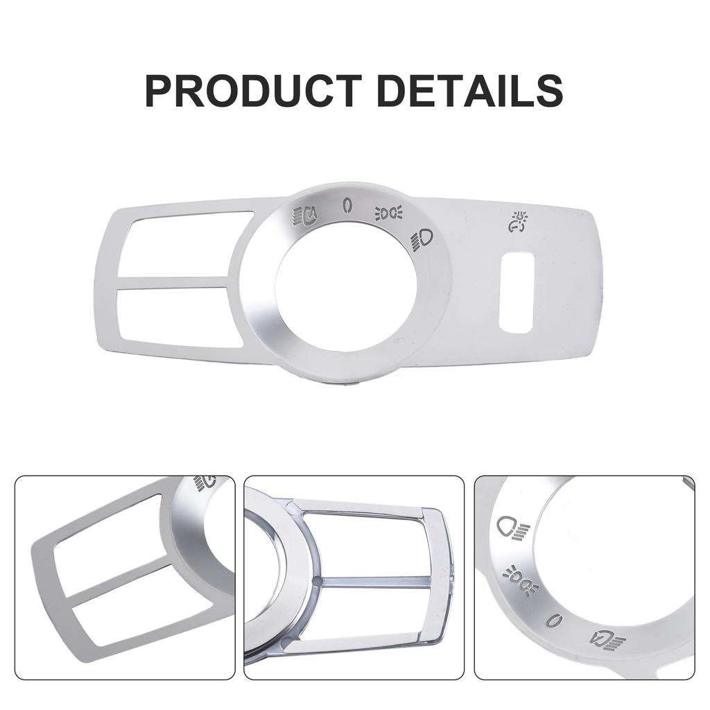 *Хромированный АБС-пластик: Эта отделка кнопки переключателя панели фар для BMW имеет хромированное покрытие из ABS, что обеспечивает долговечность