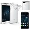 Чехол и защита экрана - Phonillico® - HUAWEI P9 LITE - Прозрачный силикон - Закаленное стекло - Ультратонкий