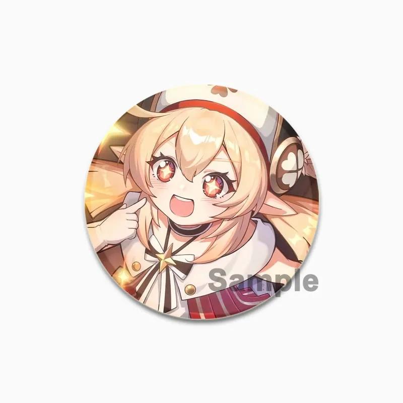 32/44/58mm Genshin Impact Game Badge Cute Cosplay Brooches Handmade Tinplate Lapel Pins for Clothes Backpack Jewelry Hat Accessory