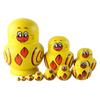 10-Layer Cute Nesting Dolls Tiger Animal Pattern Stacking Dolls Collection Toy Wooden Nesting Toys