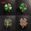 Korean Style Four-Leaf Clover Brooch for Women's Autumn/Winter Knitwear or Cheongsam