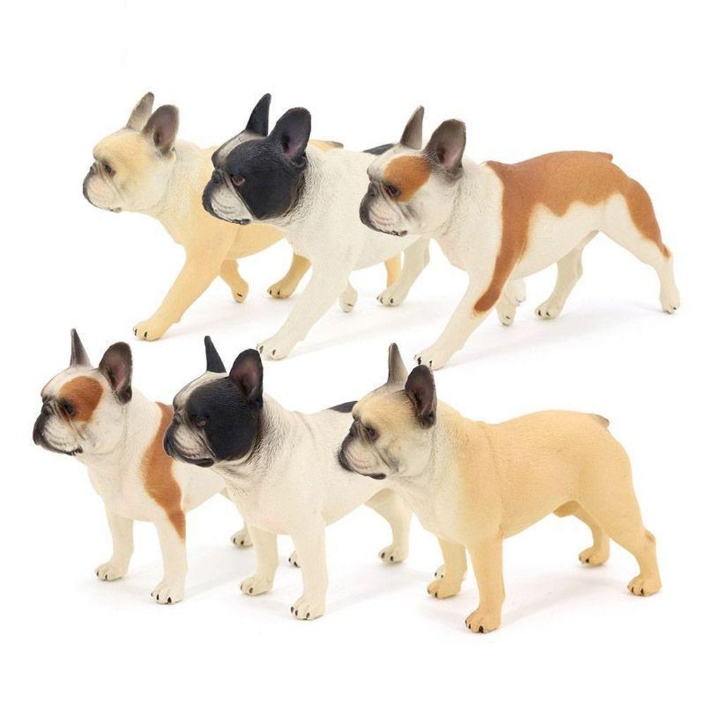 Реалистичная модель животного собаки Фермерская собака Французский бульдог Фигурка Щенок Домашний питомец Бульдог Фигурка Домашний декор