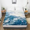 1pc Bed Sheet Elastic Fitted Sheet With An Elastic Band 150/180/200/160*200 Mattress Cover Double Bed Cover Nordic Sea