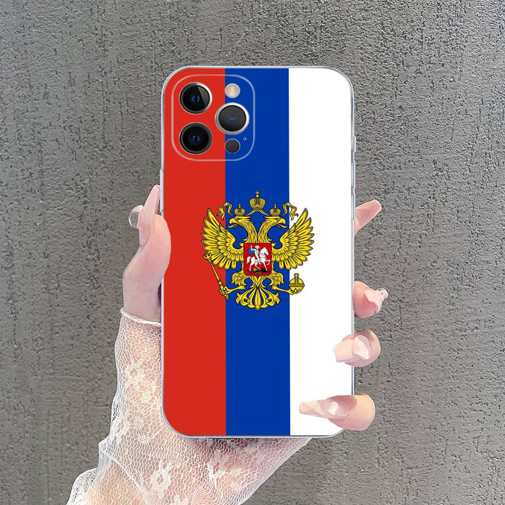 Flag Of Russia Phone Case For IPhone 17 16 15 14 13 12 11 Pro Max Plus Soft Cover Personalized DIY