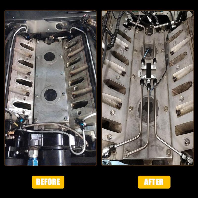 LS Coolant Crossover Steam Vent Kit, Stainless Steel Coolant Crossover Pipe LS Steam Port Kit Compatible with LS1 LS2 LS3 LS6