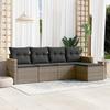 VidaXL Garden Lounge Set with Cushions 5 Pcs, Patio Sofas, Patio Furniture Set, Outdoor Furniture, Grey 3225920