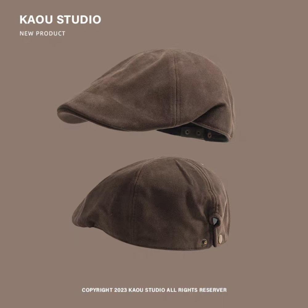 Autumn Artist Painter Hat Suede Beret Style Cap Fashion Newsboy Cap For Men Women