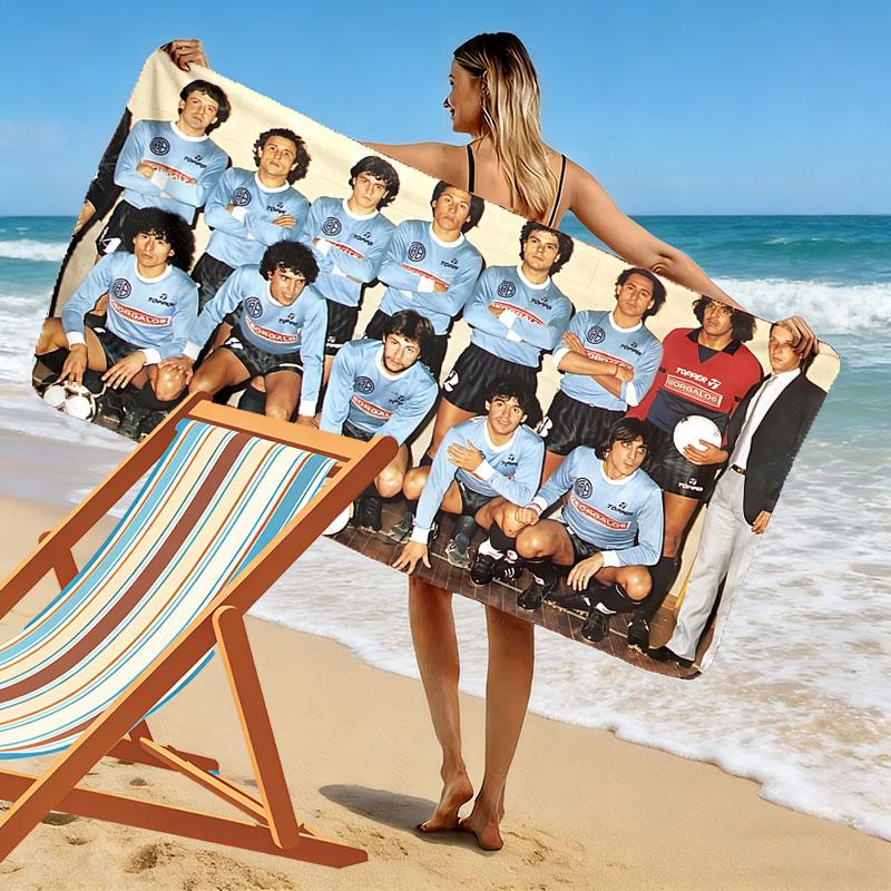Belgrano Athletic Club Print Beach Towel, Large Soft Quick Dry Towel for Beach Camping Swimming