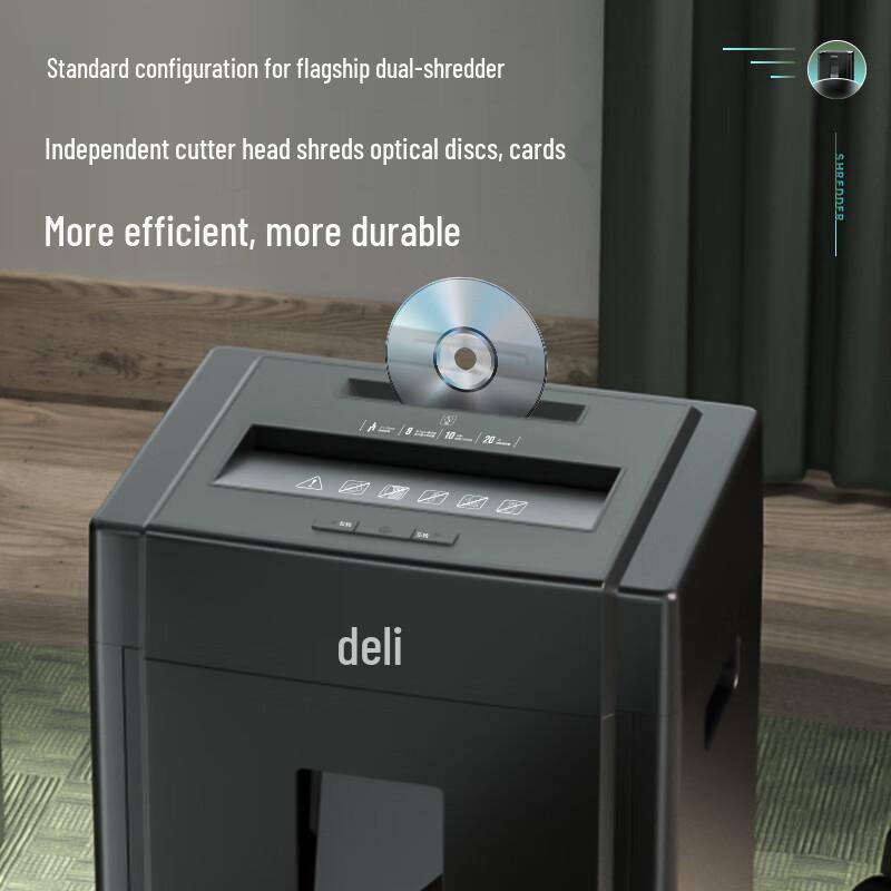 Deli Security Level 5 Paper Shredder 33043 CN plug (adapter included)