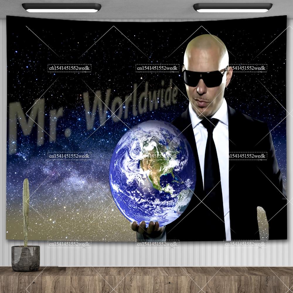 Мистер Мир Говорит Жить Смеяться Любить Флаг Гобелен MR 305 Питбуль Мем Гобелен Большой Тканевый Настенный Гобелен Коврики для Йоги