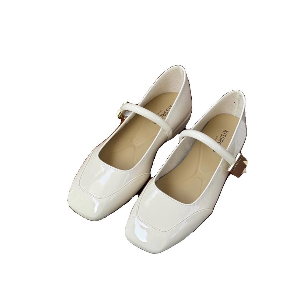 Fashionable and Comfortable Spring Round Head One Strap Mary Jane Shallow Mouth Red Single Shoes Female
