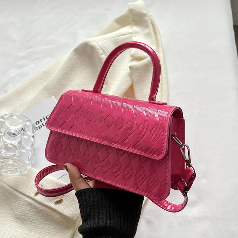 Trendy Street Style Crossbody Bag Chic Handheld Small Square Purse For Daily Use