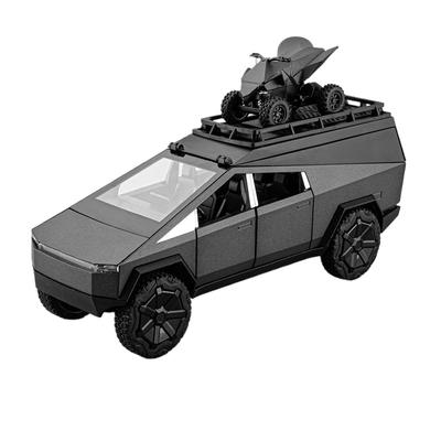 1/24 Tesla Cybertruck Кемпинг Автодом Внедорожник Внедорожный Сплав Литой Металл Модель Автомобиля Звук и Свет Детская Игрушечная Машина Подарок для Друга Подарок