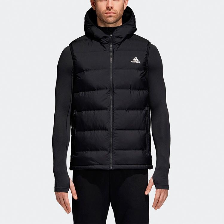 adidas Мужской пуховый жилет с капюшоном Helionic Черный Мужской BQ2006