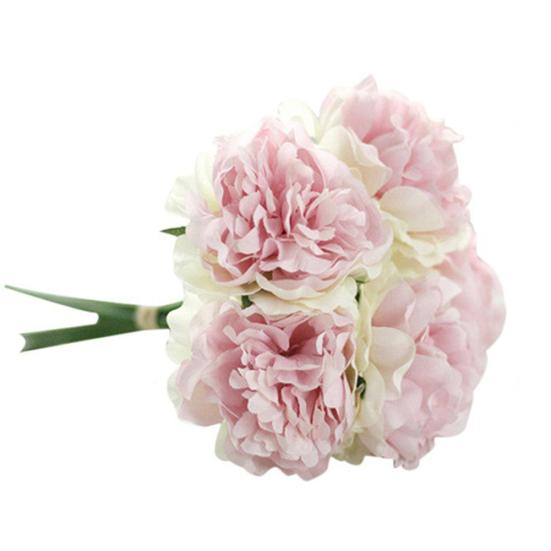 5 глав искусственный пион поддельные цветы свадебный букет свадебный декор гортензии