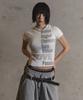 Garter Gallery Футболки кроп с принтом Love Typo_Белый