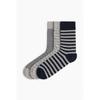 Комплект из 3 пар носков HM, серые меланжевые полоски