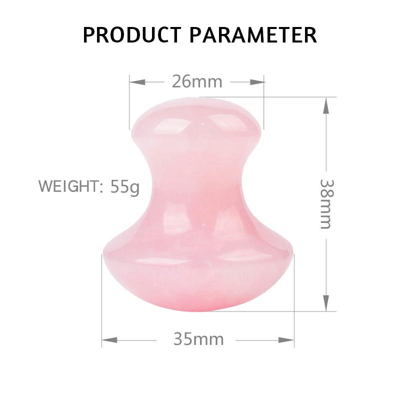 Natural Rose Quartz Gua Sha Scraping Massage Tool Mushroom Shape Crystal Guasha Stone For Spa Relaxing Meditation Massager