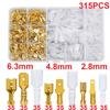 315Pcs Female Male Spade Crimp Terminals Sleeve Wire Wrap Connector for 2.8mm 6.3mm 4.8mm