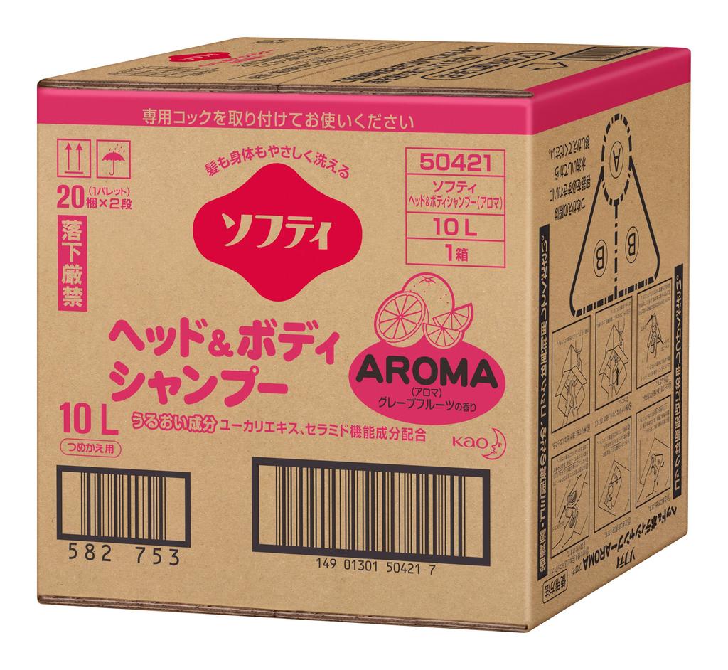 Шампунь для тела Softy Head AROMA 10 л, профессиональный и в коробке-мешке (Серия Као)