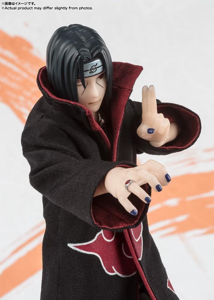 TAMASHII NATIONS NARUTO Itachi Uchiha Приблизительно 155 мм окрашенная подвижная фигурка SHFiguarts -NARUTOP99 Edition- ПВХ, АБС, ткань
