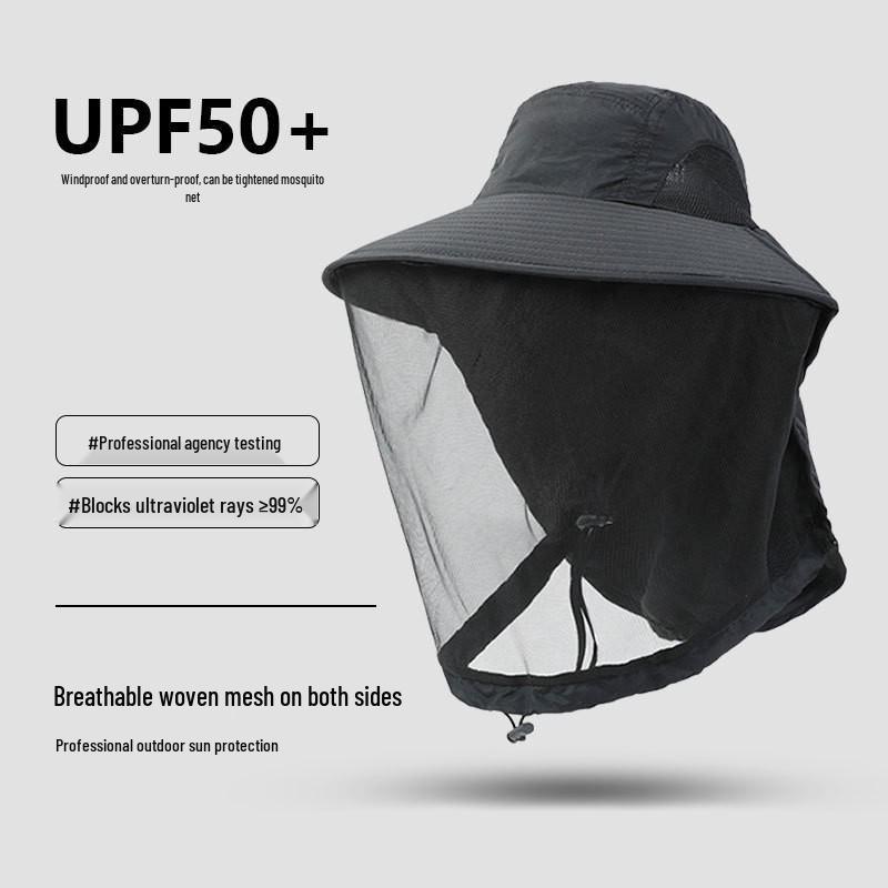 Унисекс летняя шляпа от солнца: Сетчатый, Защита от комаров, Быстросохнущий, Водонепроницаемый, Идеально подходит для рыбалки и альпинизма