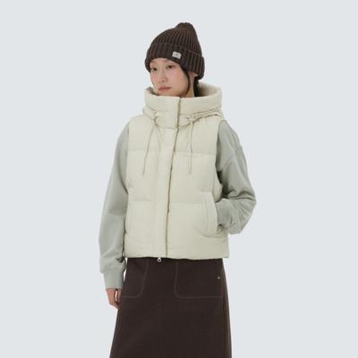 Puppina Women's Hooded Down Vest Sand Beige (S25WWFDV21)