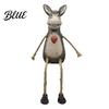 Elegant Table Decorations for Office Rustic Donkey Shelf Sitter Figurine, Hanging Leg Farm Animal Statue, Modern Interior Decoration Pieces Whimsical