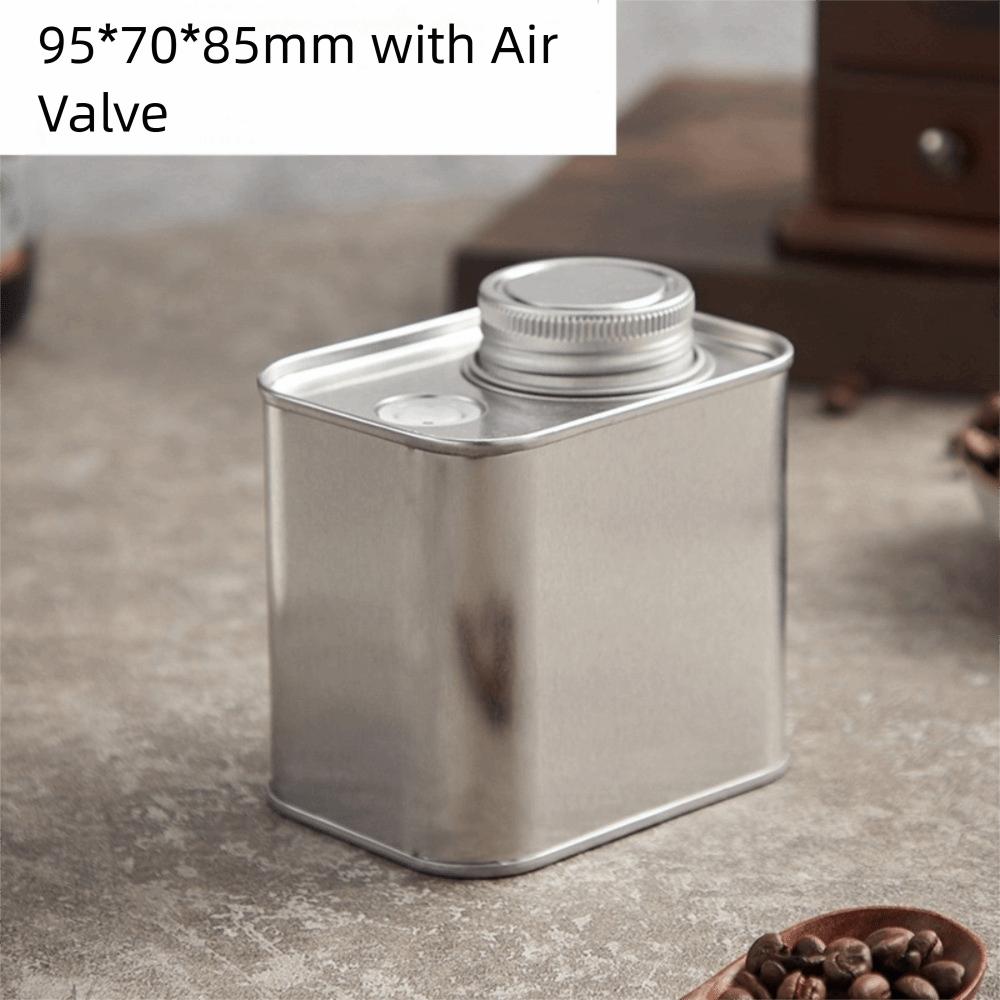 Large-capacity Coffee Bean Storage Box Square Storage Iron Can New Coffee Sealed Cans