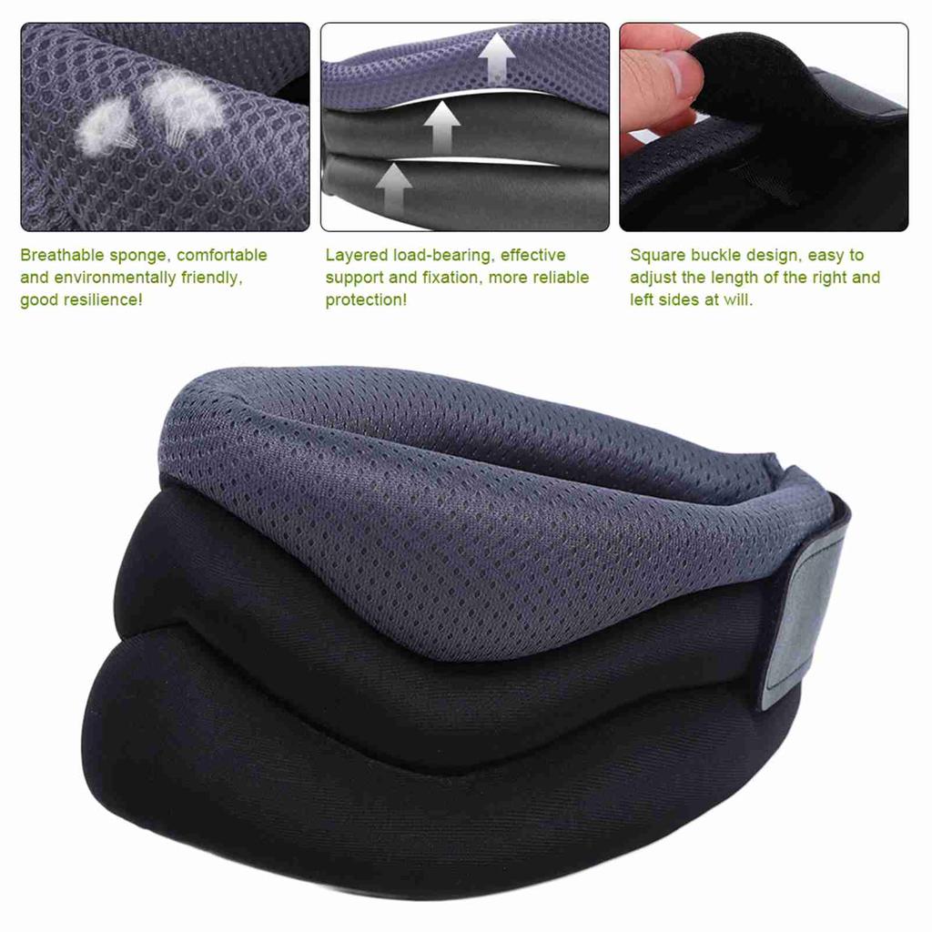 Портативный шейный бандаж-поддержка, многослойный воротник для защиты шейного отдела позвоночника для дома, офиса, сна