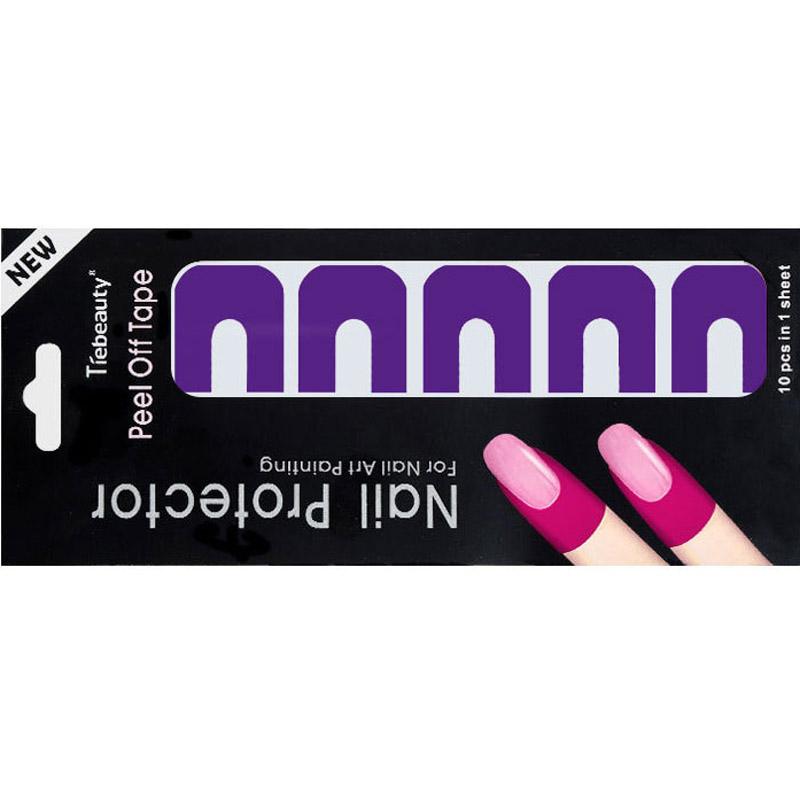 10 шт./лист защитных наклеек для лака для ногтей, держатель для инструментов, креативный U-образный, водонепроницаемый, прочный, чехол для пальцев маникюрного инструмента