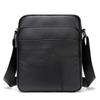 Cowhide Crossbody Bag for Men Casual Leather Bag Square Soft Leather Shoulder Messenger Bag