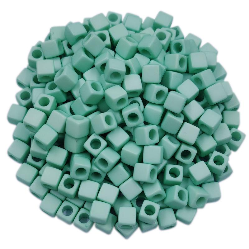 Творческие 40 шт 7 мм DIY квадратные свободные бусины подвески ожерелье браслет конфетный цвет для изготовления ювелирных изделий