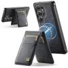 For Samsung Galaxy S24 Ultra Case AUTSPACE A12 Leather Back Cover with Magnetic Detachable Card Bag Kickstand