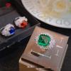 Luxury Antique Culture Emerald Sugar Tawer Color Treasure Ring Suitable For Women's Daily Party Fashion Jewelry