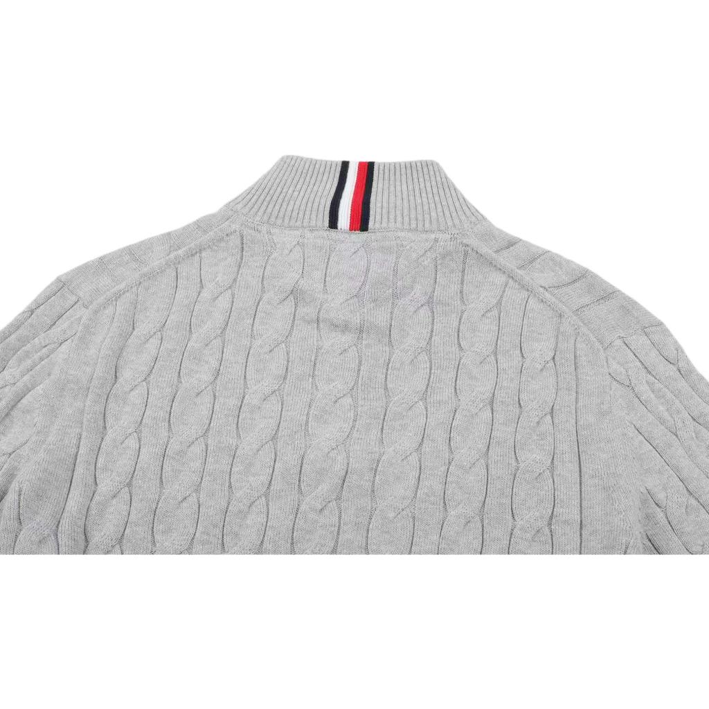 Tommy Hilfiger Мягкий Удобный Модный Универсальный Дышащий Свитер-пуловер с Косами и Логотипом Мужской свитер XM05669-Q15