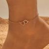 Interlocking Heart Anklet – Elegant Hollow Design for Women