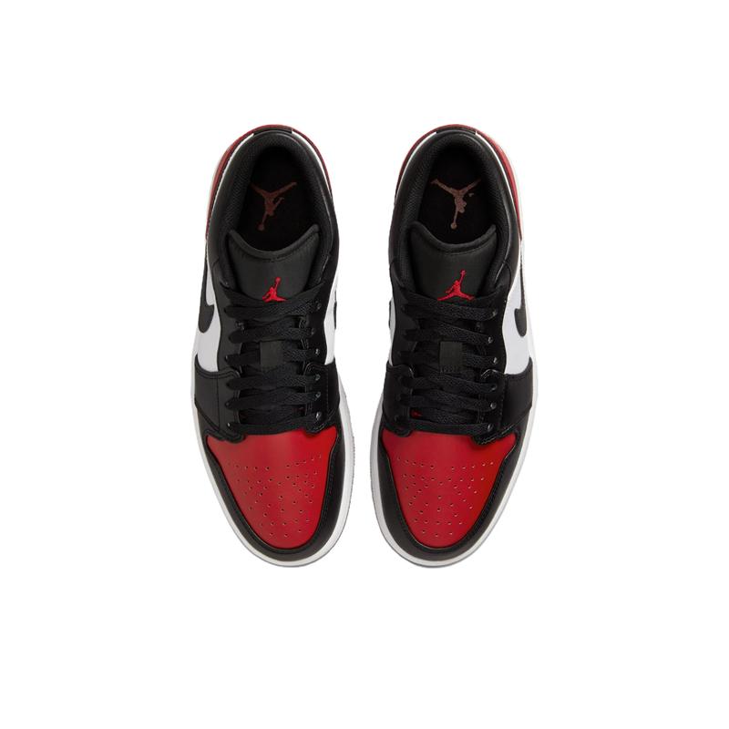 Jordan Air Jordan 1 Нескользящие Низкие Винтажные Баскетбольные Кроссовки Унисекс Bred Toe Jordan 553558-161